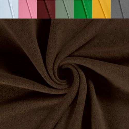 Polarfleece Meterware antipilling - Fleecestoff weich/kuschelig - Kuschelfleece Uni - Polyesterfleece - Winterstoff - 50 x 150 cm, Farbe: 058 d.braun Polarfleece Meterware antipilling - Fleecestoff weich/kuschelig - Kuschelfleece Uni - Polyesterfleece - Winterstoff - 50 x 150 cm, Farbe: 058 d.braun von Generisch