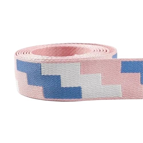 Polyester-Jacquard-Gurtband, 38 mm Breite, dekoratives Band, DIY-Taschengurt, Gepäckbesatz, Nähen, Schrägband(J,5Meters) von Generisch