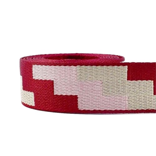 Polyester-Jacquard-Gurtband, 38 mm Breite, dekoratives Band, DIY-Taschengurt, Gepäckbesatz, Nähen, Schrägband(K,2Meters) von Generisch