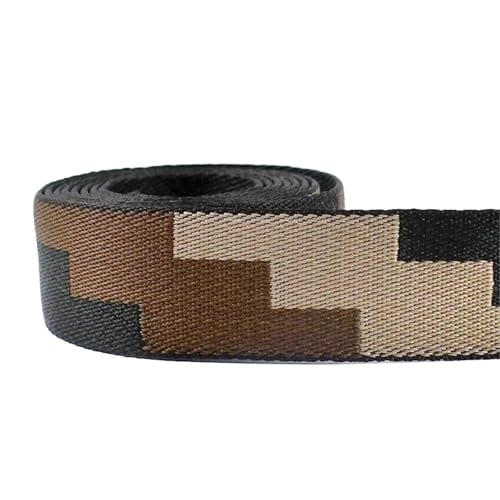 Polyester-Jacquard-Gurtband, 38 mm Breite, dekoratives Band, DIY-Taschengurt, Gepäckbesatz, Nähen, Schrägband(L,2Meters) von Generisch