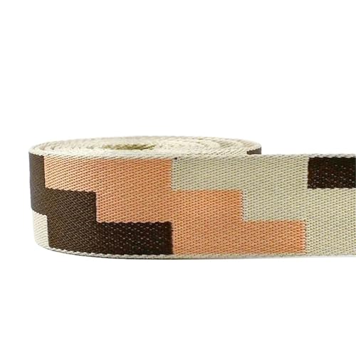 Polyester-Jacquard-Gurtband, 38 mm Breite, dekoratives Band, DIY-Taschengurt, Gepäckbesatz, Nähen, Schrägband(Style02,5Meters) von Generisch