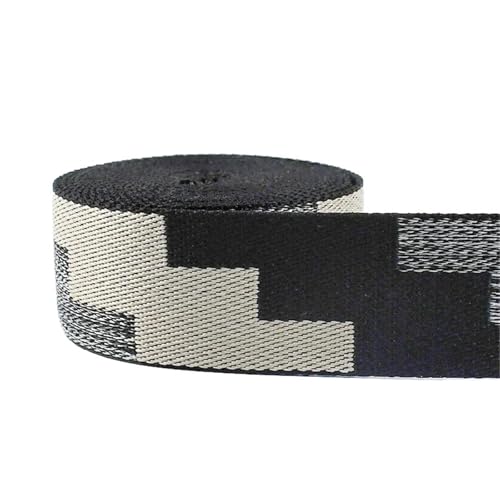 Polyester-Jacquard-Gurtband, 38 mm Breite, dekoratives Band, DIY-Taschengurt, Gepäckbesatz, Nähen, Schrägband(Style07,2Meters) von Generisch