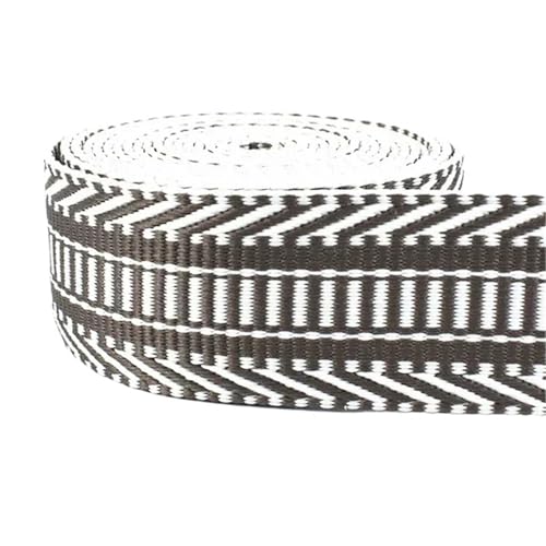 Polyester-Jacquard-Gurtband, 38 mm Breite, dekoratives Band, DIY-Taschengurt, Gepäckbesatz, Nähen, Schrägband(Style18,2Meters) von Generisch