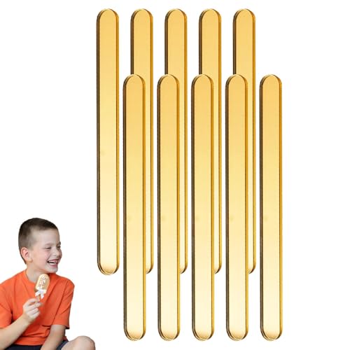 -Pop-Sticks - Mini Acryl Ice Pop Craft Cakesicle Form Sticks wiederverwendbar -10 stücke Spiegel Handwerk Sticks für Candy Ice Creamsicle von Generisch