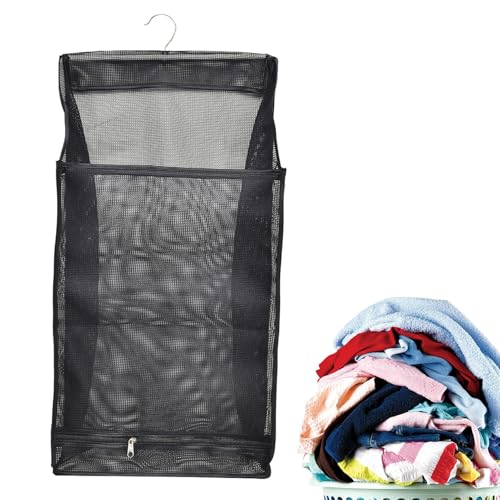 Pop-Up-Wäschesammler aus Netzstoff, faltbarer Wäschekorb, Wäschekorb, Tasche für Dessous, Unterwäsche, Socken und tägliche Kleidung, schlanker Organizer hinter der Tür Pop-Up-Wäschesammler aus Netzstoff, faltbarer Wäschekorb, Wäschekorb, Tasche für Dessous, Unterwäsche, Socken und tägliche Kleidung, schlanker Organizer hinter der Tür von Generisch