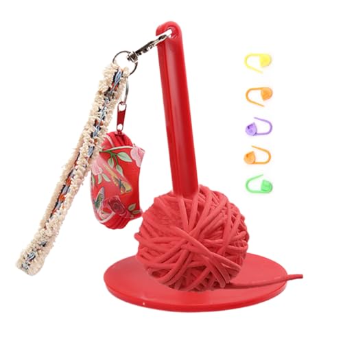 Portable Yarn Holder, Crochet Knitting Organizer, 16cm, Wrist Ball Dispenser with Strap, Lightweight Yarn Spinner for Craft Storage, Travel Accessories Yarn von Generisch