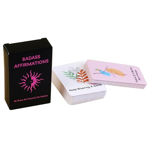 Positives Zitatkartendeck, 60 motivierende Selbstpflege-Anweisungen für Frauen, Achtsamkeitskarten für Reisen, Büros, Wellness-Geschenk, Teenager, Zuhause, Zielsetzung, 6,9 x 8,9 cm von Generisch