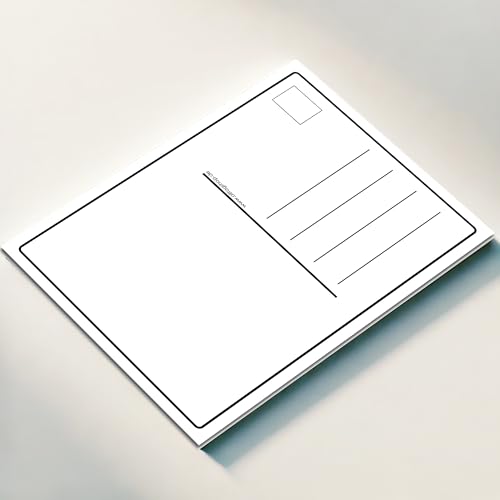 Postkarten aufkleber, Postkarten blanko Aufkleber für Postkarten (9,5x14,5cm) quer, beschreibbare Aufkleber, personalisiert adressaufkleber selbstklebend von Generisch