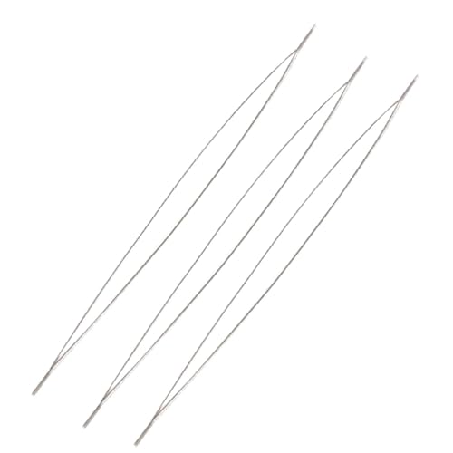 Präzisions-Perlennadeln - Große Nadel Für Perlenschmuck | Perlennadeln Mit großem Auge Für Lange Und Gerade Perlgarn Mit Nadelflasche Für Halsketten, Ringe, G von Generisch
