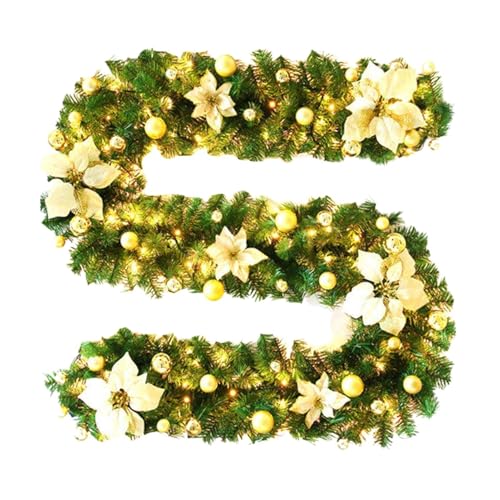 Prelit Rattan Girlands - Weihnachten Beleuchtete Dekoration, Künstliche Festliche Rebe | Saisonale Florale Grünfeiertag, Batteriebetriebener Dekorativer Für Treppen Mantels Eingangsstraße Winte Prelit Rattan Girlands - Weihnachten Beleuchtete Dekoration, Künstliche Festliche Rebe | Saisonale Florale Grünfeiertag, Batteriebetriebener Dekorativer Für Treppen Mantels Eingangsstraße Winte von Generisch