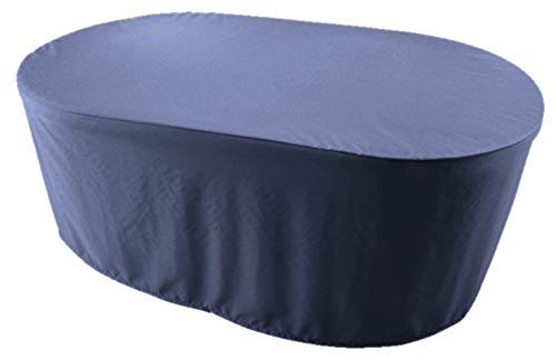 Premium Piraten Abdeckung für Outdoor-Möbel - Wasserdichtes 600D Oxford-Gewebe Schwarz - Ovaler Tisch 180x120x75cm & Terrassenstuhl Staubschutz Langlebig & Witterungsbeständig von Generisch