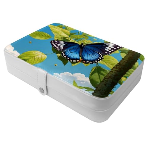 Premium-Schmuckschatulle für Damen und Mädchen, Reise-Schmuckaufbewahrung, Ring, Halskette, Ohrringe, Armband-Organizer, Brautjungfer-Geschenke, niedlicher Schmetterling Premium-Schmuckschatulle für Damen und Mädchen, Reise-Schmuckaufbewahrung, Ring, Halskette, Ohrringe, Armband-Organizer, Brautjungfer-Geschenke, niedlicher Schmetterling von Generisch