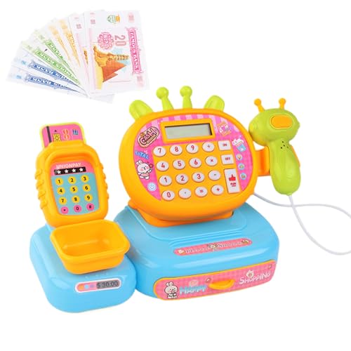 Pretend Cash Register, Supermarket Register, Interactive Learning Realistic Sounds Calculator Function Bright Lights Play Money, Children's Cash for Ages 3+ Kids, Boys, Girls 9.45x4.53x5.31inches Pretend Cash Register, Supermarket Register, Interactive Learning Realistic Sounds Calculator Function Bright Lights Play Money, Children's Cash for Ages 3+ Kids, Boys, Girls 9.45x4.53x5.31inches von Generisch