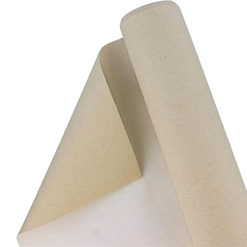 Professionelle Blanko-Leinwandrolle für Acryl- und Ölmalerei, grundierte Baumwoll-Leinen-Mischung, Kunstbedarf (0,88 m x 5 m), ideal für Künstler und Kreative, 5 m von Generisch