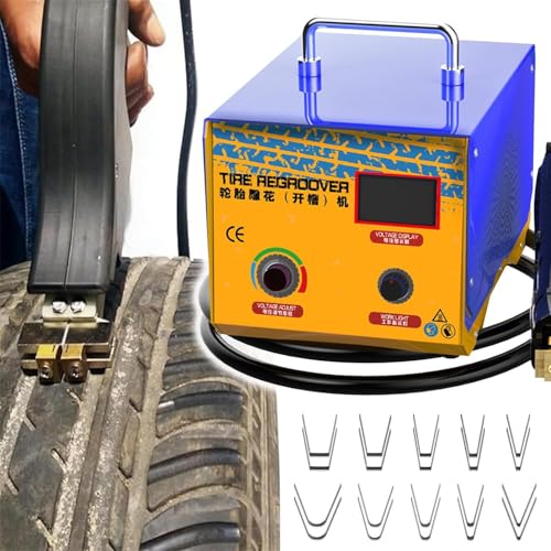Professionelle tragbare Reifen-Regroover-Maschine mit 10 Klingen, U-förmiges V-förmiges Gravurwerkzeug für Gummireifen und -schneider Professionelle tragbare Reifen-Regroover-Maschine mit 10 Klingen, U-förmiges V-förmiges Gravurwerkzeug für Gummireifen und -schneider von Generisch