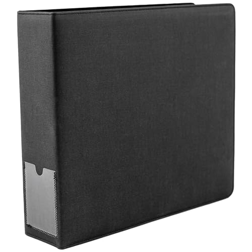 Professionelles D-Ringbuch aus Leder, Büro-Archivierung und Fotoalbum-Portfolio, Aufbewahrung für Karten, Papiere und Tickets von Generisch