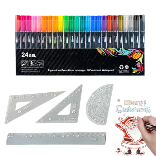 Professionelles Illustrations -Marker -Kit - Doppelgestützte Designstifte mit Glitzer -Tinte | Werkzeuge für Künstlerqualität für Handschriften, Kugeljournale und dekorative Handwerksprojekte Professionelles Illustrations -Marker -Kit - Doppelgestützte Designstifte mit Glitzer -Tinte | Werkzeuge für Künstlerqualität für Handschriften, Kugeljournale und dekorative Handwerksprojekte von Generisch
