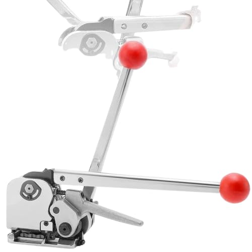 Professionelles manuelles Stahl-Umreifungswerkzeug mit Spanner und Schneider, für 13 mm und 19 mm breite Metallbänder, Sicherung, Anziehen und Schneiden von Generisch