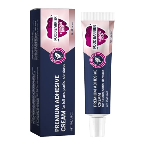 Prothesenklebercreme | Falsche Zähne Und Teilsfixierende | Fixative Cremes | 40g Thermoplastische Haftungscreme Für Tägliche Vorübergehende Fix, Sicheres Halten Für Essen Und (Männer, Frauen Und von Generisch