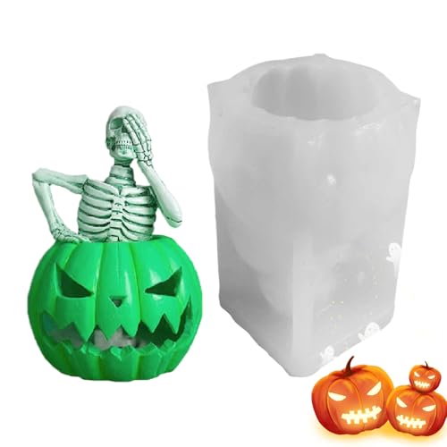 Pumpkin Candle, Skull in Pumpkin Silicone, 3.58x2.6 Inches, Resin Aromatherapy Soap Maker, Non-Stick Mold for Handmade Chocolate Fondant Gummy Cupcake Biscuits Decoration Pumpkin Candle, Skull in Pumpkin Silicone, 3.58x2.6 Inches, Resin Aromatherapy Soap Maker, Non-Stick Mold for Handmade Chocolate Fondant Gummy Cupcake Biscuits Decoration von Generisch