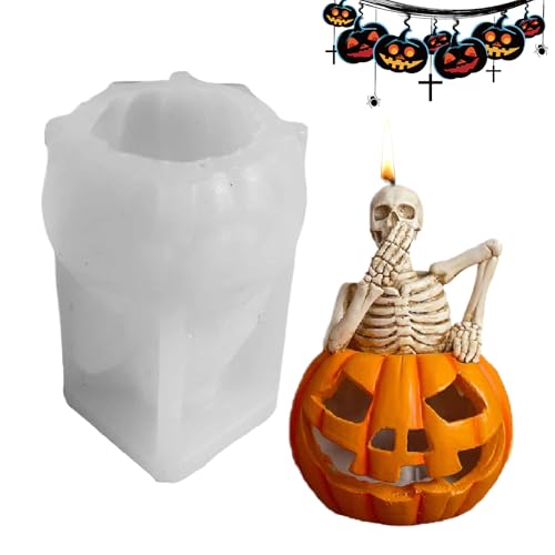 Pumpkin Candle, Skull in Pumpkin Silicone, 3.58x2.6 Inches, Resin Aromatherapy Soap Maker, Non-Stick Mold for Handmade Chocolate Fondant Gummy Cupcake Biscuits Decoration Pumpkin Candle, Skull in Pumpkin Silicone, 3.58x2.6 Inches, Resin Aromatherapy Soap Maker, Non-Stick Mold for Handmade Chocolate Fondant Gummy Cupcake Biscuits Decoration von Generisch