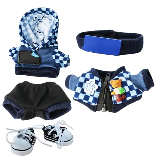 Puppen Accessoires - Kleidungs-Set Für Mädchen - Handgefertigtes Outfit Mit Schuhen Brille Kette Für Kleinkinder Mädchen Geburtstag Weihnachten Fest Puppen Accessoires - Kleidungs-Set Für Mädchen - Handgefertigtes Outfit Mit Schuhen Brille Kette Für Kleinkinder Mädchen Geburtstag Weihnachten Fest von Generisch