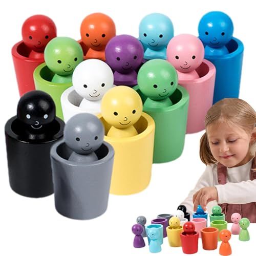 Puppen Mit Becherklammern, Puppenspielzeug Mit Klammern, Farbsortiertassen Für Kleine Kinder, Farbsortierbecher Mit Kleinen, Matching Die Farben Spielzeug P Puppen Mit Becherklammern, Puppenspielzeug Mit Klammern, Farbsortiertassen Für Kleine Kinder, Farbsortierbecher Mit Kleinen, Matching Die Farben Spielzeug P von Generisch