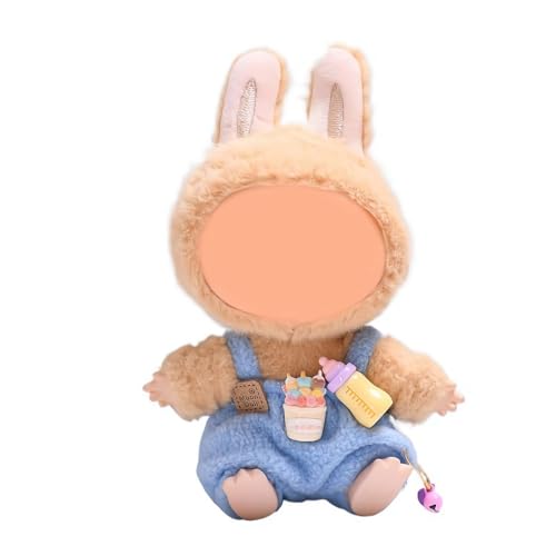 Puppen-Plüsch-Kleidungs-Set, Plüschkleidung für 17 cm große Puppe, Premium-Modekleider mit Zubehör, Puppenkleidung und Stilpaket von Generisch