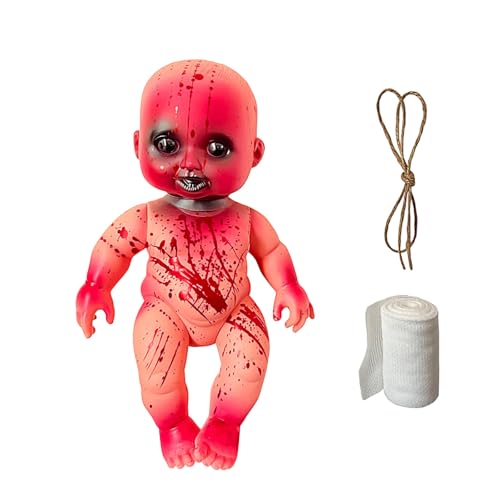 Puppen-Set Halloween-Dekoration – Geeignet für Gärten, Bars und Partys, Größe 25 cm, inklusive Bandagen und Aufhänger, wiederverwendbar. (A) von Generisch