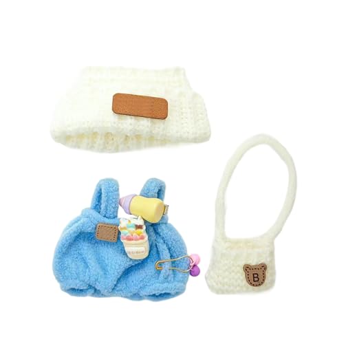Puppenkleidung 43 cm Junge Kleidung für Puppen (Keine Puppe) Handgemachte Kleidung für Puppen Outfits für 17cm Sammlerstücke Stilvolle Mode für den Urlaub Puppenkleidung 43 cm Set (Blue, 10cm) von Generisch