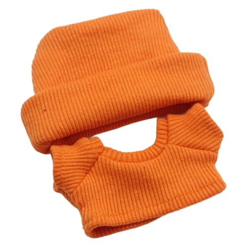 Puppenkleidung für 17cm Plüschpuppen – 2-teiliges Set, Monster Outfit Accessoires, Puppen Kleidung mit Hut & T-Shirt für Kinder & Sammler, Puppenzubehör für Mädchen (I, One Size) von Generisch