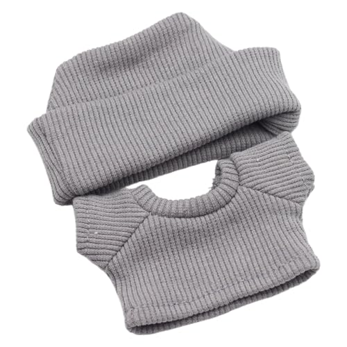 Puppenkleidung für 17cm Plüschpuppen – 2-teiliges Set, Monster Outfit Accessoires, Puppen Kleidung mit Hut & T-Shirt für Kinder & Sammler, Puppenzubehör für Mädchen (K, One Size) von Generisch