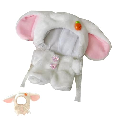 Puppenkleidung für Labubu, süßes Outfit für 17 cm große Labubu-Kleidung, Premium-Puppen-Onesie zum Verkleiden, einzigartiger Stil, exquisites Zubehör für Labubu-Display oder Sammler (F) von Generisch
