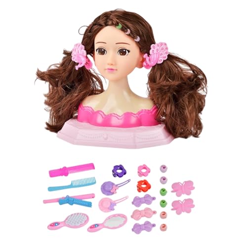 Puppenkopf | Girl's Doll Head Make -up Friseur Kit | Pädagogische vor, Spielzeug zu Spielen | Kreatives Styling -Übungs -Set für Geburtstag, Thanksgiving, Weihnachten, Kindertag Puppenkopf | Girl's Doll Head Make -up Friseur Kit | Pädagogische vor, Spielzeug zu Spielen | Kreatives Styling -Übungs -Set für Geburtstag, Thanksgiving, Weihnachten, Kindertag von Generisch