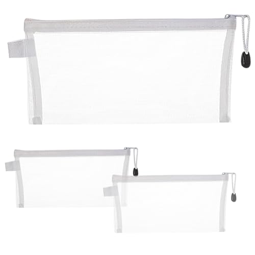 Puzzle -Speicherbeutel - Große Reißverschlussbeutel, Spielzeugblockorganisator, Game Storage Set | Hochleistungsklares Nylon, Mehrzweck -Pouchh -Trio Ideal Für Schulmaterial, Rätsel, Brettspiele, Kuns von Generisch
