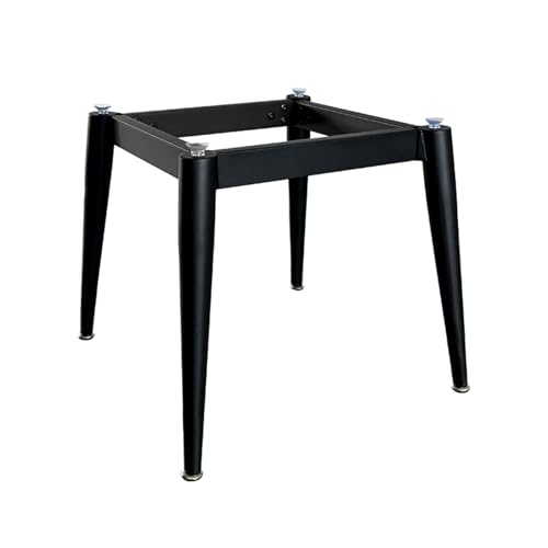 Quadratische Tischbeine – Metall-Couchtischbeine mit Saugnäpfen für Glas-, Marmor- und Holzplatten – stabile Möbelbeine für Esstisch und Schreibtisch (66 x 66 x 73,7 cm) von Generisch