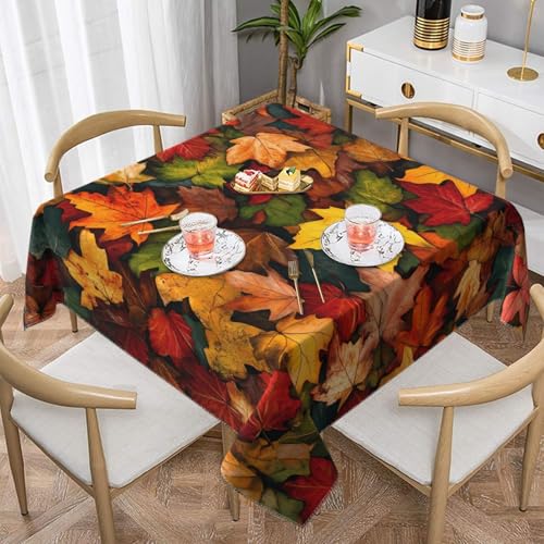 Quadratische Tischdecke mit Herbstblättern, 145 x 145 cm, Herbstblätter, für drinnen und draußen, waschbar, Tischdecken für Küche, Hochzeit, Restaurant, Buffet, Party-Dekoration Quadratische Tischdecke mit Herbstblättern, 145 x 145 cm, Herbstblätter, für drinnen und draußen, waschbar, Tischdecken für Küche, Hochzeit, Restaurant, Buffet, Party-Dekoration von Generisch