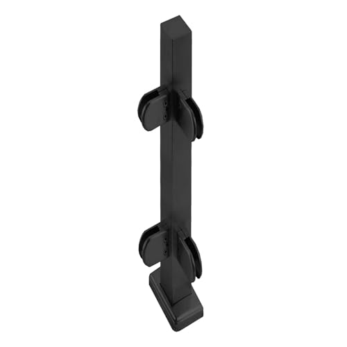 Quadratischer Geländerpfosten aus 304 Edelstahl für Glasgeländer, schwarzes Sicherheitsgeländer-Set mit Klemme, 104,9 cm, DIY-Deck und Treppen-Trennpfosten, langlebiger Eckpfosten, H-105 cm Quadratischer Geländerpfosten aus 304 Edelstahl für Glasgeländer, schwarzes Sicherheitsgeländer-Set mit Klemme, 104,9 cm, DIY-Deck und Treppen-Trennpfosten, langlebiger Eckpfosten, H-105 cm von Generisch
