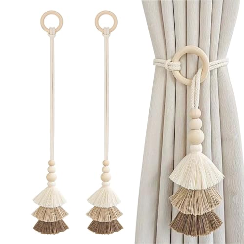 Quasten Gardinenhalter - Waschbare Halter Für Gardinen | Gardinen Halteband Für Wohnzimmer Arbeitszimmer Verstellbares Gardinenhalterband Quasten Gardinenhalter - Waschbare Halter Für Gardinen | Gardinen Halteband Für Wohnzimmer Arbeitszimmer Verstellbares Gardinenhalterband von Generisch