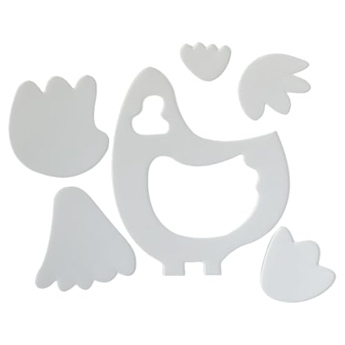 Quilt-Vorlagen zum Schneiden von Mustern, Acryl, Hühnerform, Quilt-Lineal, Zubehör, Werkzeug, Muster für Anfänger, Frauen, Kissen, Tischsets, Familienaktivitäten, Partys von Generisch