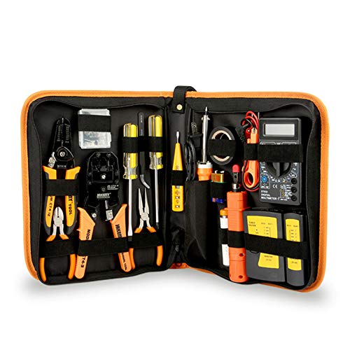 RJ45 Crimpzange und Lötkolben mit Digitalmultimeter für Kabel und elektronische Reparaturen – Professionelles Netzwerk-Toolkit von Generisch