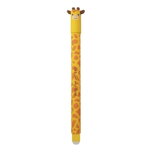 Radierbarer Gelstift Blau mit Kawaii Tier-Design - Löschbarer Kugelschreiber 0.7mm für Schule, Büro & Kreatives Nachfüllungen - Löschbaren Gelstiften für Kinder Studenten (Giraffe) von Generisch