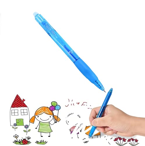 Radierbarer Kugelschreiber mit Radiergummi Gelstifte Bunt 0.5mm Tintenroller Radierbar Radierbarer Gelschreiber Radierstift Löschbarer Gelschreiber für Schulsachen Bürobedarf Studenten Himmelblau von Generisch