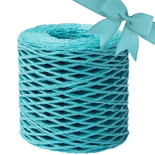 Raffia Ribbon - Garnschlänsen, Yards Natural Color Raffia | Strick Draht mattes Textur, kreatives Papierband für Heimparty Kunsthandwerk, HAS -Bastelhandwerk dekorative Spielzeuge handgefertigte T von Generisch