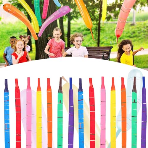 Raketenballons, 100 Stück, Raketenballons mit Pumpe, bunt, schreiender Raketenballon, Raketenballons, schreiende Luftballons, Outdoor für Geburtstage und Veranstaltungen (200 Stück) von Generisch