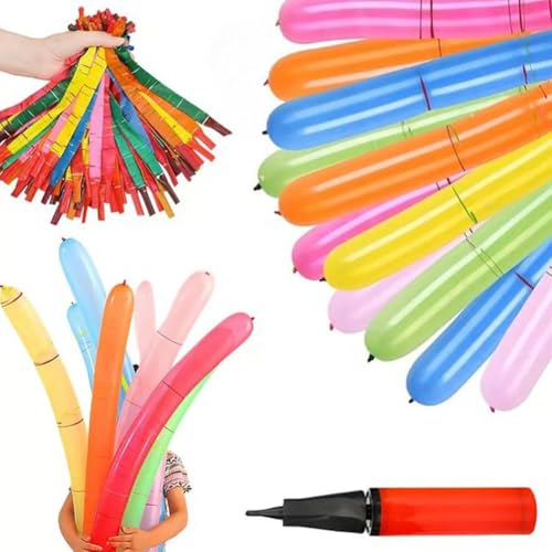 Raketenballons mit Pumpe, 85 cm, wiederverwendbar, Pfeifen, Party-Dekorationen, für Geburtstag, Halloween, Weihnachten, Outdoor-Aktivitäten, verschiedene Farben, 20/50/100 Stück von Generisch