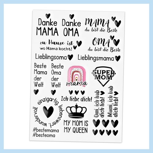 Generisch Randlose Rub-On Sticker zum Muttertag, DIN A5, für Keramik, Glas, glatte Oberflächen, rub-1001 Generisch Randlose Rub-On Sticker zum Muttertag, DIN A5, für Keramik, Glas, glatte Oberflächen, rub-1001 von Generisch
