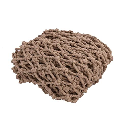 Rankgitter aus natürlichem Juteseil für Kletterpflanzen – Wanddekor-Netz (2 x 6 m, 6 x 6 cm Quadrate, hellbraun) – umweltfreundliches Pflanzenstütznetz von Generisch