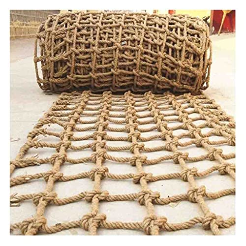 Ranknetz für Kletterpflanzen, natürliches Juteseil für Wand-/Terrassendekoration, 12 mm Masche, 2 x 4 m, ideal für Garten, Innen- und Außenbereich, Stützsystem von Generisch
