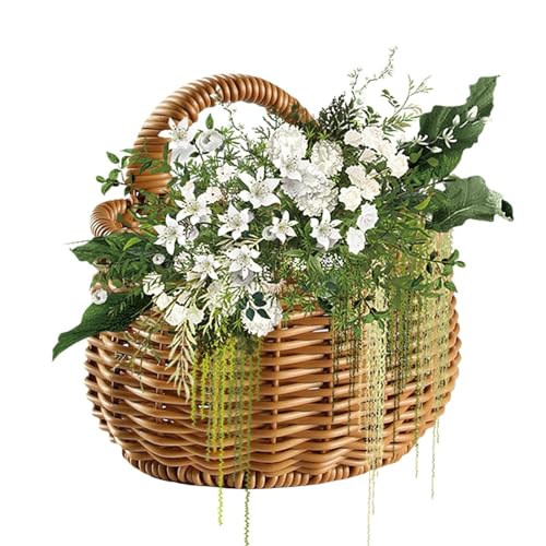 Rattankörbe zur Aufbewahrung – Boho-Hängekörbe für Zwiebelknoblauch, dekorative gewebte Obst-Aufbewahrungskörbe, Speisekammer-Organizer-Box für Küche, Fenster, Bauernhaus, rustikale Heimdekoration Rattankörbe zur Aufbewahrung – Boho-Hängekörbe für Zwiebelknoblauch, dekorative gewebte Obst-Aufbewahrungskörbe, Speisekammer-Organizer-Box für Küche, Fenster, Bauernhaus, rustikale Heimdekoration von Generisch